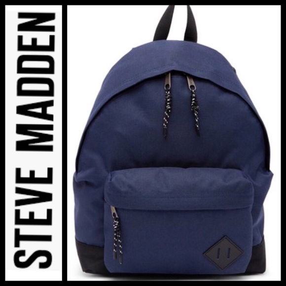 Steve Madden Navy Canvas Backpack NWT